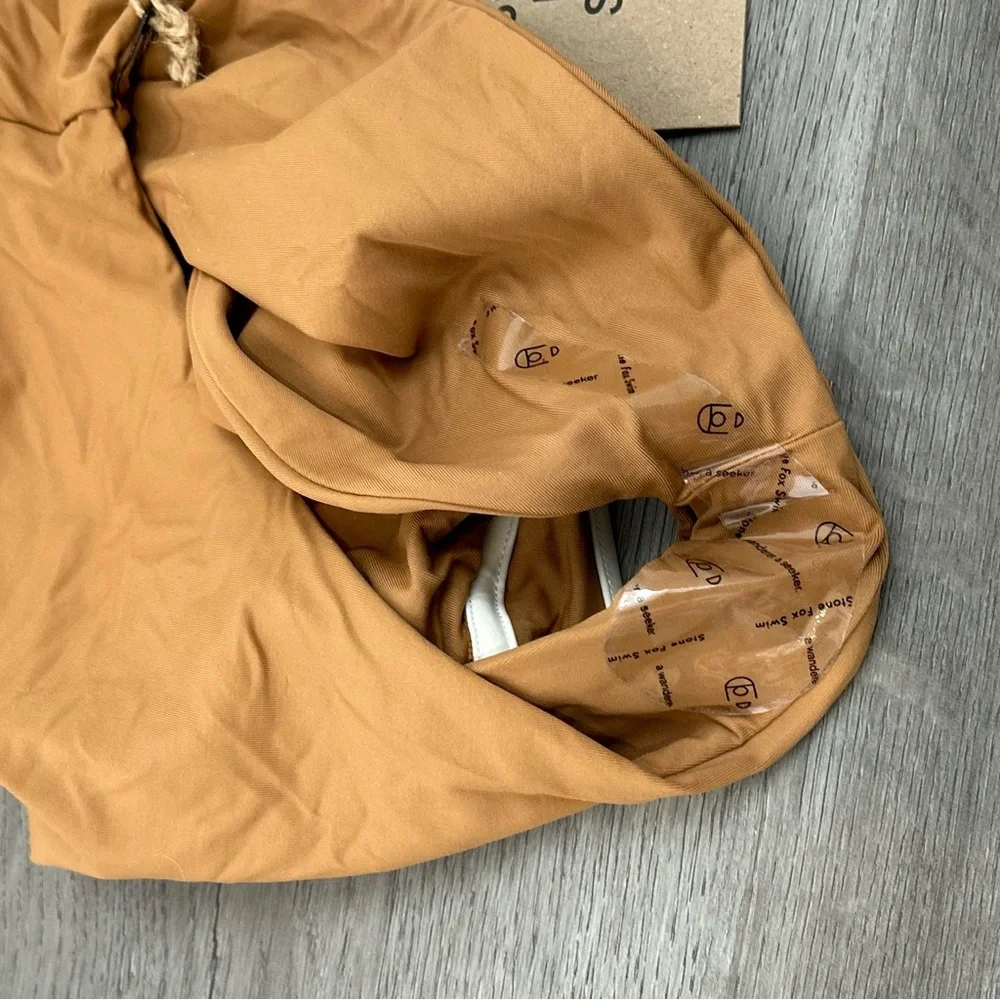 NWT stone fox swim juniper bottom brown tan bikini‎ size high waisted xs